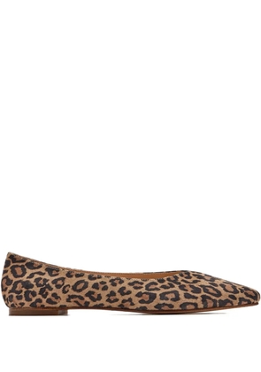 HOUSE OF BALLERINAS leopard-print pointed-toe flats - Brown
