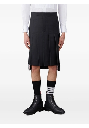 Thom Browne pleated back-strap skirt - Black