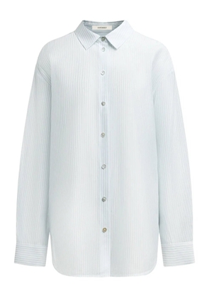 12 STOREEZ striped cotton shirt - Blue