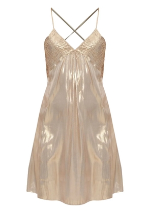 Zadig&Voltaire metallic-effect mini dress - Gold