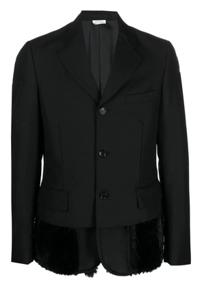 Comme des Garçons Homme Plus flocked layered blazer - Black