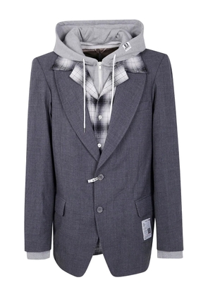 Maison MIHARA YASUHIRO hooded layered blazer - Grey