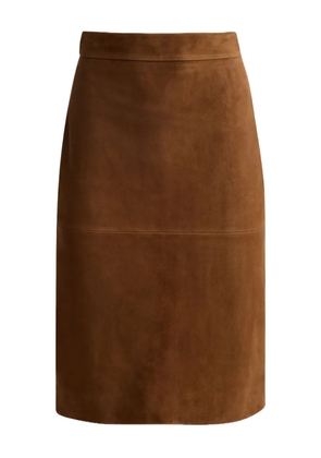 St. John Andi suede midi skirt - Brown