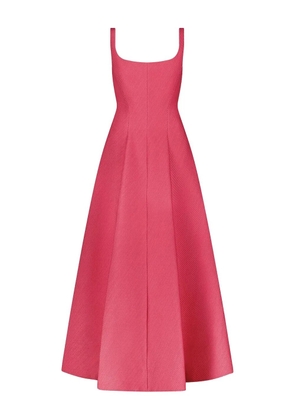 Lela Rose scoop-neck midi dress - Pink