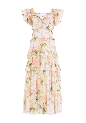 Needle & Thread Rose ruffled backless dress - Neutrals