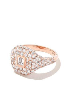 SHAY 18K rose gold diamond baguette pavé ring - Pink