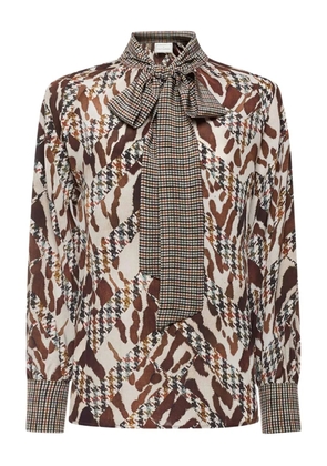 Pierre-Louis Mascia bow-tie neck blouse - Neutrals