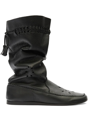 ISABEL MARANT tassel braided leather boots - Black