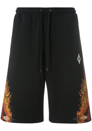 COUNTY OF MILAN flames wings shorts - Black