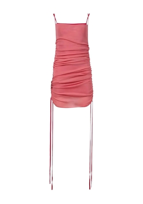 Dion Lee ribbed drawstring dress - Pink