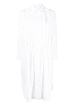 Comme des Garçons TAO pleat-ruffled detail shirt detail - White