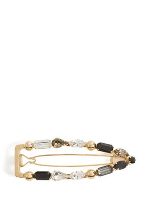 La DoubleJ crystal-embellished rectangle hair clip - Gold