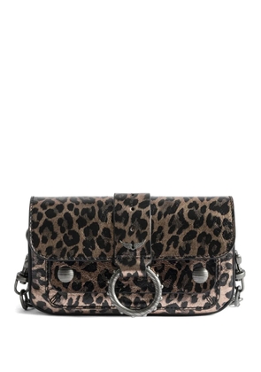 Zadig&Voltaire Kate leopard-print clutch - Brown