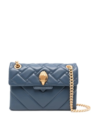 Kurt Geiger London quilted logo-plaque crossbody bag - Blue