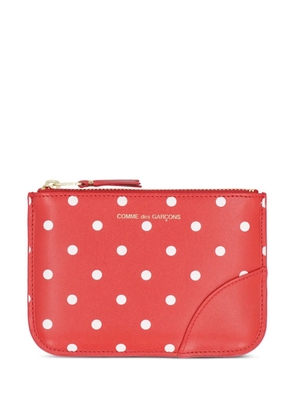 Comme Des Garçons Wallet small polka dot pouch - Red
