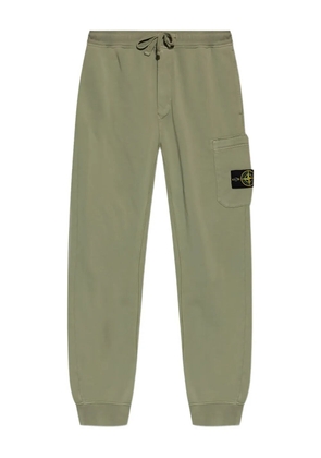 Stone Island patch-pocket cotton track pants - Green