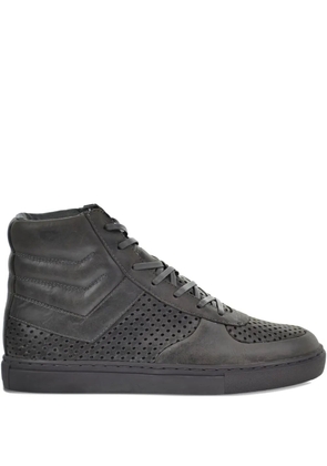 Pony Mercer leather high-top sneakers - Grey