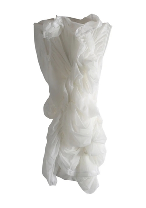 Comme Des Garçons ruffled draped top - White