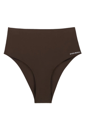 Sporty & Rich Jane logo-print bikini bottoms - Brown
