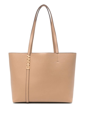 DKNY medium logo-plaque tote bag - Neutrals