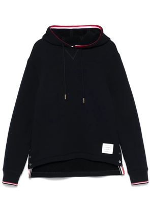 Thom Browne Loopback Oversized RWB-stripe cotton hoodie - Blue