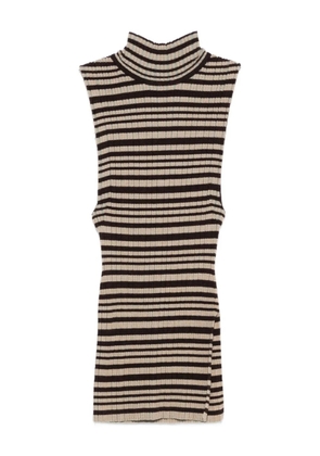 Nanushka striped turtleneck vest - Black