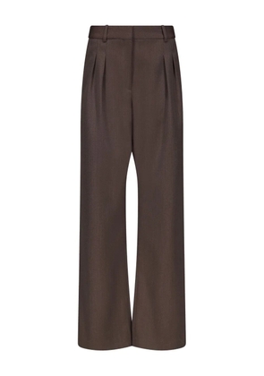 LouLou de Saison Tara pleated twill trousers - Brown