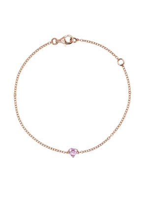 SHAY 18K rose gold baby heart pink sapphire bracelet