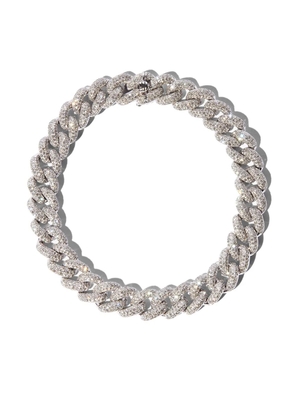 SHAY 18K white gold 8 inch pavé diamond bracelet - Silver