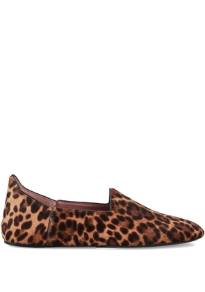 Premiata leopard-print ballet flats - Brown