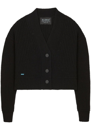 Alanui cashmere-cotton cardi-coat - Black