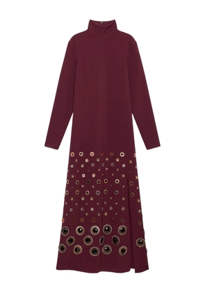 MALIPARMI embellished mock-neck midi dress - Red