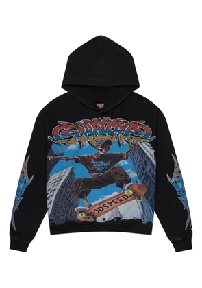 GODSPEED Ollie printed hoodie - Black