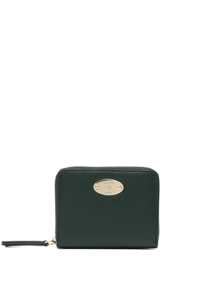 Mulberry small logo-plaque zipped purse - Green