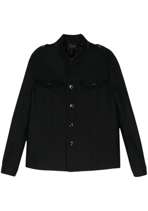 TOM FORD felted stand-up collar jacket - Black