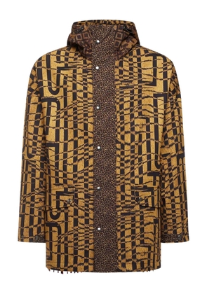 Pierre-Louis Mascia abstract-print hooded jacket - Yellow