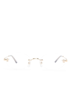Cartier Eyewear oval-frame glasses - Yellow