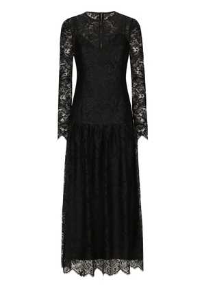Dolce & Gabbana Chantilly-lace midi dress - Black