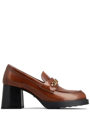 Tod's Gomma 65mm logo-plaque pumps - Brown