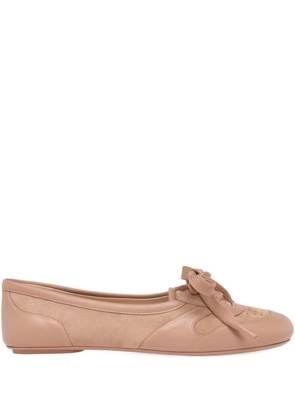 Gianvito Rossi Vault lace-up ballet flats - Neutrals