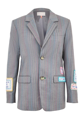 Mira Mikati pinstripe single-breasted blazer - Grey
