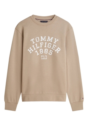Tommy Hilfiger logo-lettering crew-neck sweatshirt - Neutrals