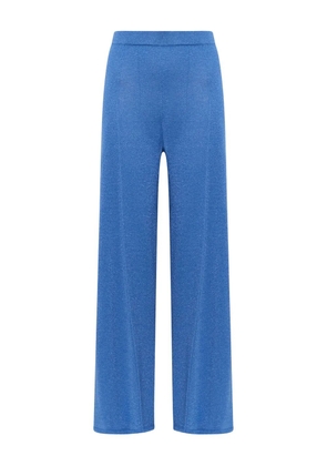 MALIPARMI lurex-effect elastic-waist trousers - Blue