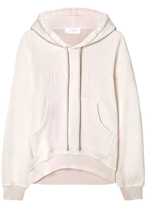 Off-White Laundry logo-embroidered cotton hoodie - Pink