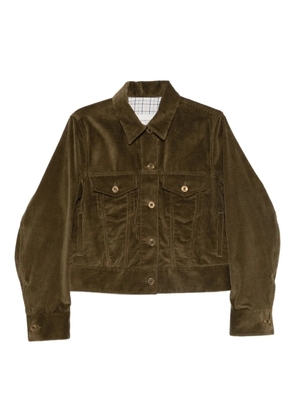 Jacob Cohën corduroy cropped jacket - Green