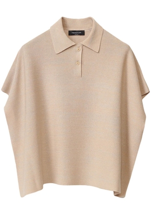 Fabiana Filippi short sleeve polo top - Neutrals