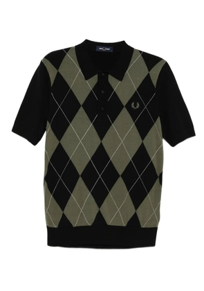Fred Perry argyle-checked polo shirt - Green