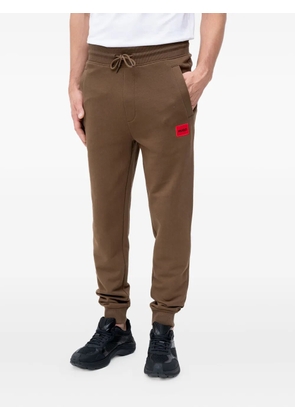 HUGO logo-patch track pants - Brown