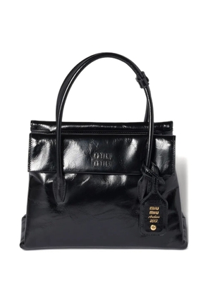 Miu Miu Solitaire leather tote bag - Black