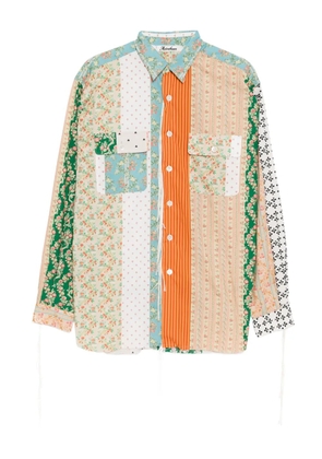 midorikawa patchwork pocket shirt - Neutrals